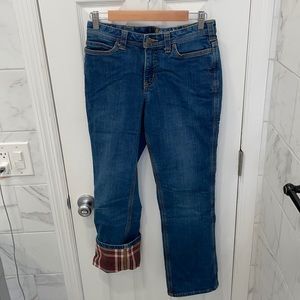 Relaxed fit Carhartt flannel lined jeans